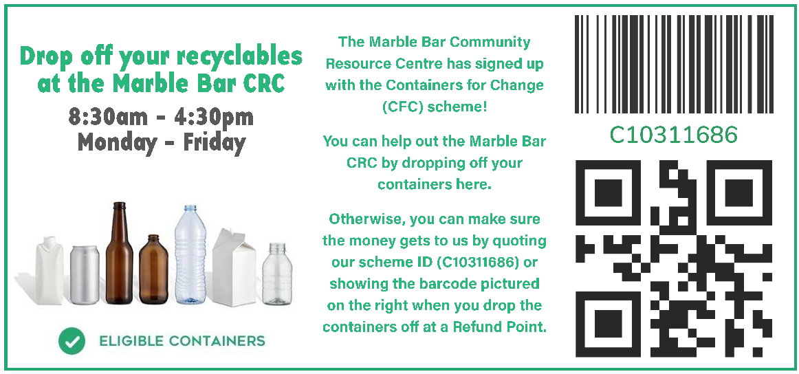 Containers for Change Recycling Marble Bar